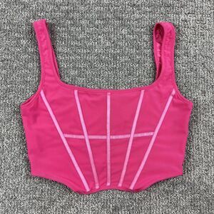 ThatsSoFetch Luca Corset Top Womens 8 Structured Crop Tank Y2K Party Sexy Bustie
